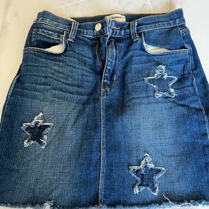 L’Agence Blue Jean Star Skirt